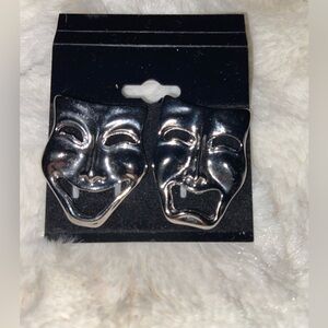 Fabulous ladies smile now , cry later large Mask Earrings